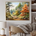thumbnail image 1 of Designart "Pine Tree Autumn I" Tree Pine Floater Framed Wall Art Print, 1 of 7