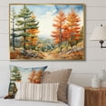 thumbnail image 1 of Designart "Pine Tree Autumn II" Tree Pine Floater Framed Wall Art Living Room, 1 of 7
