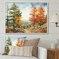 thumbnail image 1 of Designart "Pine Tree Autumn II" Tree Pine Floater Framed Wall Art Living Room, 1 of 7