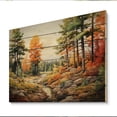 thumbnail image 1 of Designart "Pine Tree Autumn III" Tree Pine Print on Natural Pine Wood, 1 of 5