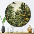 thumbnail image 1 of Designart "Pine Tree Euphony II" Landscapes Oversized Wall Clock, 1 of 5