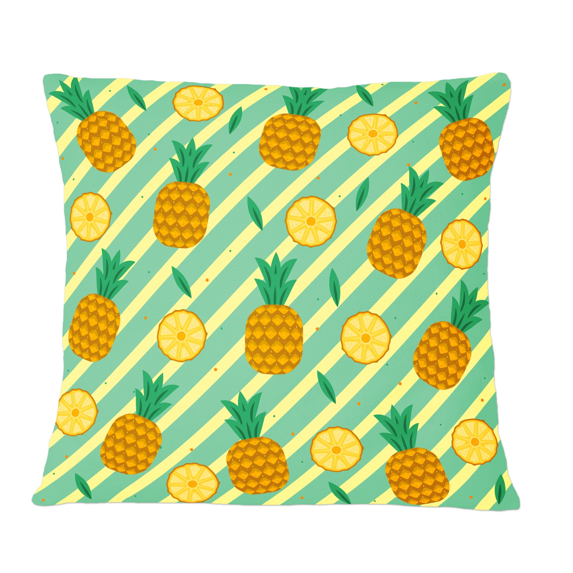 Designart Pineapple Summer Bliss I' Mid-Century Modern Throw Pillow - 12x20