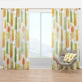 thumbnail image 1 of Designart 'Pineapple Summer Bliss Retro II' Mid-Century Modern Curtain Panel, 1 of 4