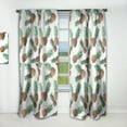 thumbnail image 1 of Designart 'Pineapple Summer Bliss Retro V' Mid-Century Modern Curtain Panel, 1 of 5