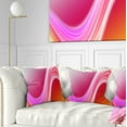 thumbnail image 1 of Designart Pink Abstract Curved Lines - Abstract Throw Pillow - 16x16, 1 of 5