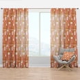 thumbnail image 1 of Designart 'Pink Abstract Retro Design' Mid-Century Modern Curtain Panel, 1 of 4