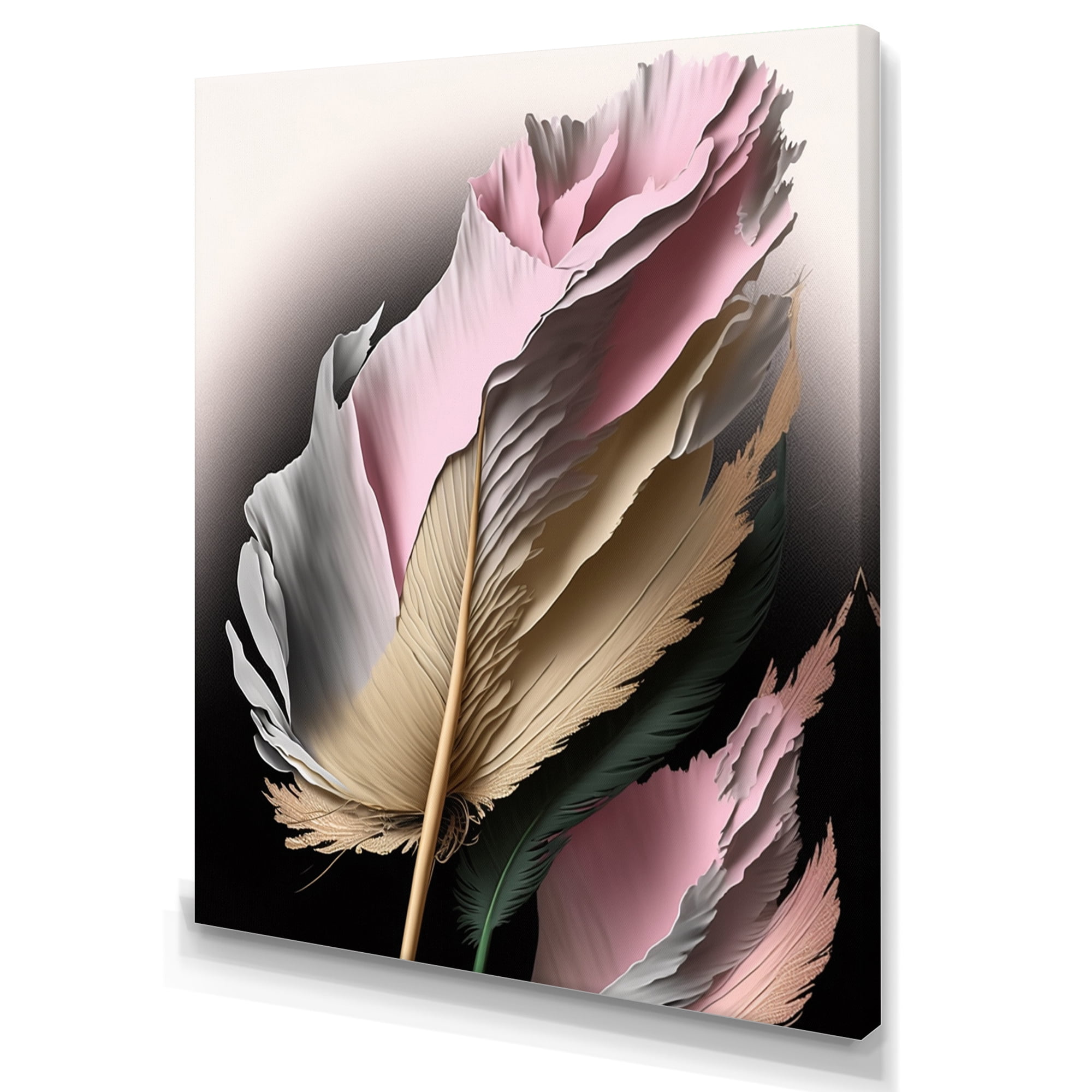 Designart Pink And Beige Hyperrealistic Roses I Canvas Wall Art