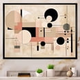 thumbnail image 1 of Designart "Pink And Beige Synergy In Cubism I" Abstract Floater Framed Canvas Wall Art, 1 of 5