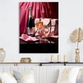 thumbnail image 1 of Designart "Pink And Black Stylish Bag Champagne II" Fashion Metal Wall Art Prints, 1 of 5