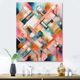thumbnail image 1 of Designart "Pink And Blue Symmetry In Motion" Modern Geometric Wall Art For Kitchen, 1 of 5