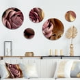 thumbnail image 1 of Designart "Pink And Gold Glam Flowers II" Floral Metal Wall Art Set of 5 Piece, 1 of 5