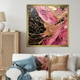 thumbnail image 1 of Designart "Pink And Gold Pottery In Minimalist Style" Abstract Spirals Picture Framed Wall Decor, 1 of 5