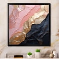 thumbnail image 1 of Designart "Pink And Gold Pottery In Minimalist Style I" Abstract Spirals Picture Framed Canvas Prints, 1 of 5