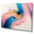 thumbnail image 1 of Designart Pink And Gold Waves Canvas Wall Art, 1 of 5