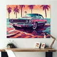 thumbnail image 1 of Designart "Pink And Green Exquisite Muscle Cars II" Cars Off-Road Wall Art Living Room, 1 of 5