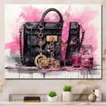 thumbnail image 1 of Designart "Pink Bag Envy The Designer s Touch II" Fashion Canvas Print, 1 of 5