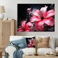 thumbnail image 1 of Designart "Pink Black Botanical Euphony" Abstract Botanicals Wall Decor, 1 of 5