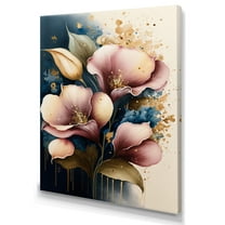 Designart Pink Blooming Cally Lillies II Canvas Wall Art