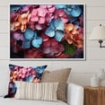 thumbnail image 1 of Designart "Pink Blue Hydrangea composition Of Natures" Floral Floater Framed Canvas Art Print, 1 of 7