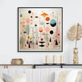 thumbnail image 1 of Designart "Pink Blue Mid Century curious Wonders I" Mid-century Floater Framed Canvas Art Print, 1 of 7