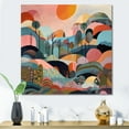 thumbnail image 1 of Designart "Pink Blue Minimalims Explosion" Minimalism Wall Art Living Room, 1 of 5