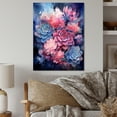 thumbnail image 1 of Designart "Pink Blue Succulent Resilience Colorful Succulents" Floral Metal Wall Decor, 1 of 5