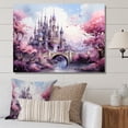 thumbnail image 1 of Designart "Pink Bridge captivate Crossing II" Architecture Canvas Art Print, 1 of 5