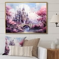 thumbnail image 1 of Designart "Pink Bridge captivate Crossing II" Architecture Floater Framed Canvas Art Print, 1 of 7