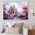 thumbnail image 1 of Designart "Pink Bridge captivate Crossing II" Architecture Floater Framed Canvas Art Print, 1 of 7