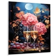 thumbnail image 1 of Designart "Pink Bubbly Glass of Champagne III" Wine & Champagne Metal Wall Decor, 1 of 1