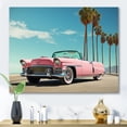 thumbnail image 1 of Designart "Pink Cadillac in Miami III" Transportation Canvas Art Print, 1 of 5