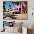 thumbnail image 1 of Designart "Pink Cadillac in Miami V" Transportation Floater Framed Wall Art Living Room, 1 of 7