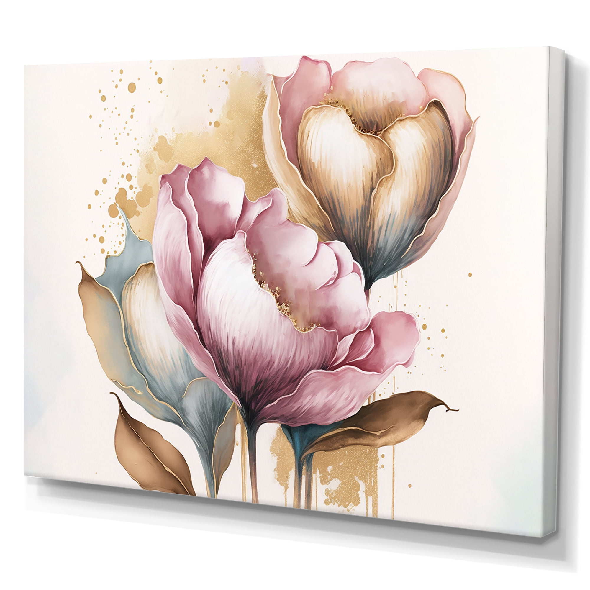 Designart Pink Cally Lily Arrangement Canvas Wall Art