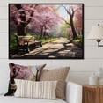 thumbnail image 1 of Designart "Pink Canopy of Springtime Park Florals III" Landscapes Framed Wall Art - Traditional Pink Trees Entryway Framed Wall Art, 1 of 6
