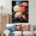 thumbnail image 1 of Designart "Pink Carnations Blooming" Floral Canvas Wall Art - Modern Pink Abstract Floral Hallway Wall Art Decor, 1 of 6
