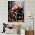 thumbnail image 1 of Designart "Pink Carriage Of Romance II" Old American Cart Floater Framed Wall Decor, 1 of 5