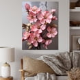 thumbnail image 1 of Designart "Pink Cherry Blossom Garden Nature's Jewel III" Landscapes Canvas Wall Art - Traditional Pink Tree Cherry Blossom Living Room Canvas Art, 1 of 6