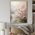 thumbnail image 1 of Designart "Pink Cherry Blossom love expression V" Floral & Botanical Floater Framed Canvas Wall Art, 1 of 7