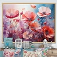 thumbnail image 1 of Designart "Pink Crimson Petal Haven IX" Flower Floater Framed Canvas Art Print, 1 of 5