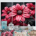 thumbnail image 1 of Designart "Pink Crimson euphony III" Floral Metal Wall Art Set, 1 of 5