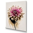 thumbnail image 1 of Designart Pink Dahli Flower On Abstract Fusion Canvas Wall Art, 1 of 5