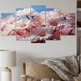thumbnail image 1 of Designart "Pink Daisies I" Floral Metal Wall Décor Set, 1 of 5