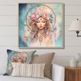 thumbnail image 1 of Designart "Pink Dream Catcher delicate Weavings" Landscapes Floater Framed Wall Art Print, 1 of 7