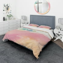Designart 'Pink Dream' Geometric Duvet Cover Set