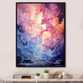 thumbnail image 1 of Designart "Pink Electric Reverie I" Abstract Framed Wall Art - Modern Pink Abstract Collages Entryway Framed Wall Art, 1 of 6