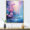 Designart "Pink Electric Reverie II" Abstract Framed Wall Art Modern