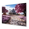 thumbnail image 1 of Designart "Pink Farmhouse Homestead euphony I" Landscapes Metal Wall Art Prints, 1 of 5