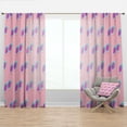 thumbnail image 1 of Designart 'Pink Fashion Abstract Retro Pattern I' Mid-Century Modern Curtain Panel, 1 of 4