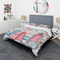 Designart 'Pink Fashion high heels I' Glam Duvet Cover Set