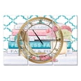 thumbnail image 1 of Designart 'Pink Fashion high heels II' Traditional wall clock, 1 of 3